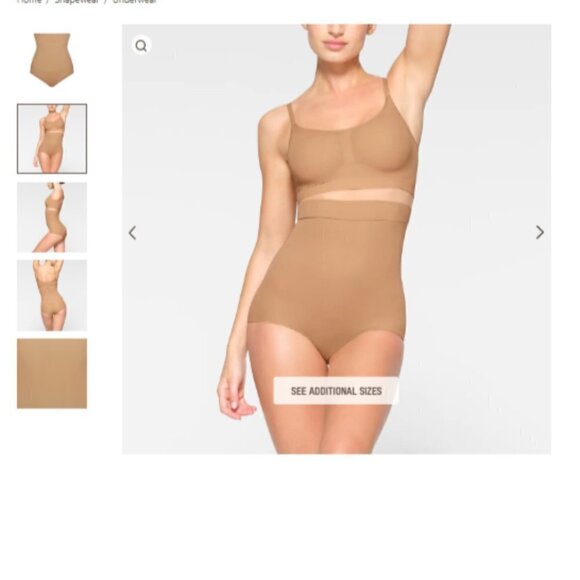 SKIMS Everyday Sculpt High-Waisted Brief Size Xxs X-small Nude in Ochre - Picture 1 of 3